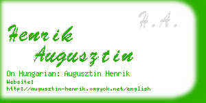 henrik augusztin business card